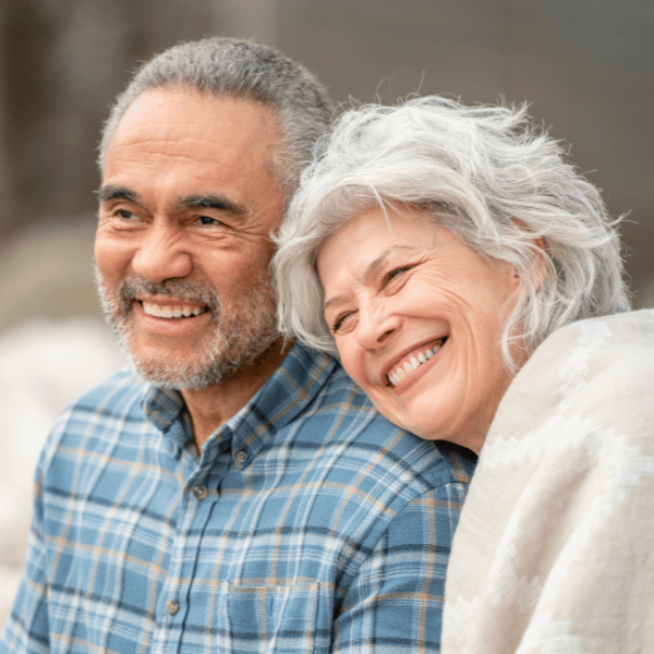 Senior couple smiling