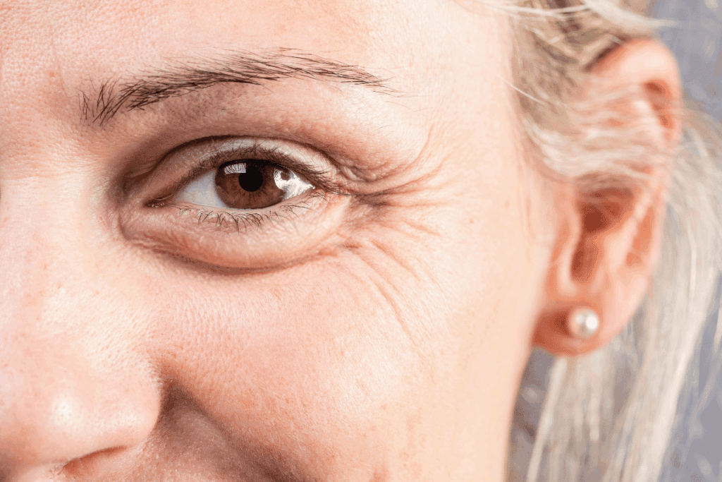 Close up of a senior woman's healthy eye