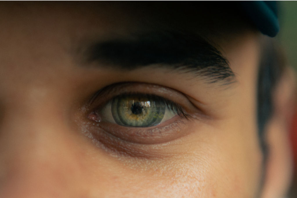 Close up of dancing eye