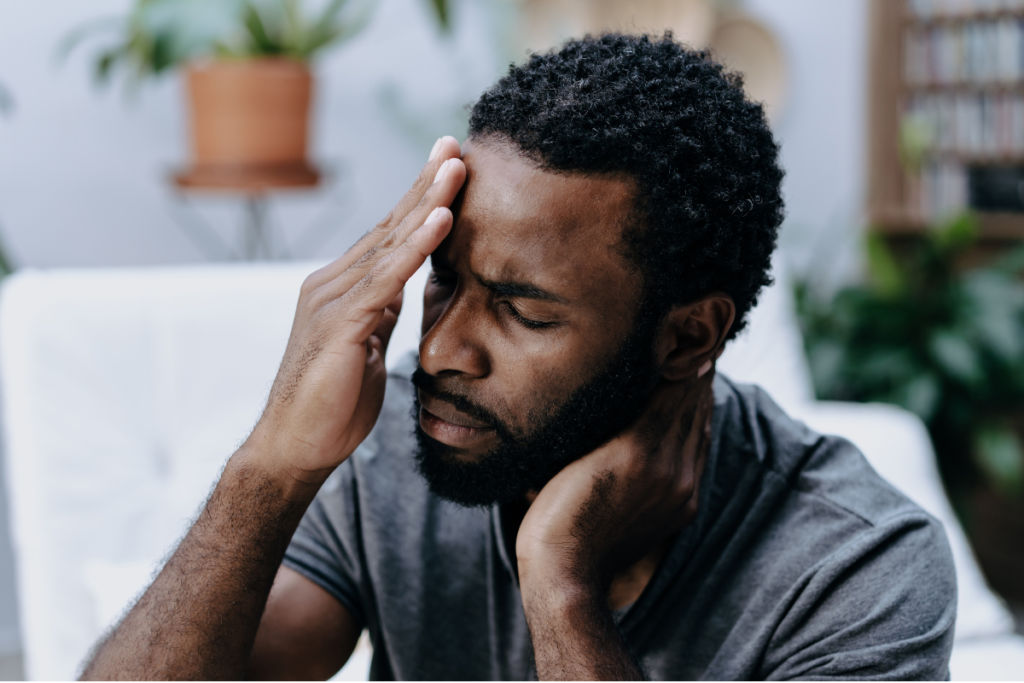 Man with a headache